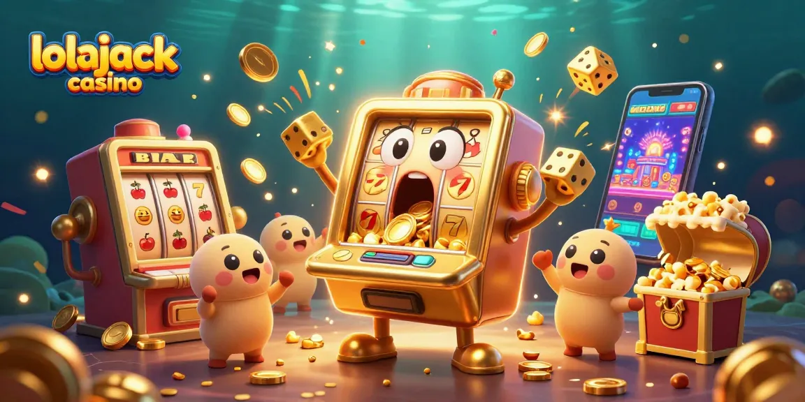 Spin the reels at lolajack casino as slot machines celebrate a jackpot explosion with golden coins!