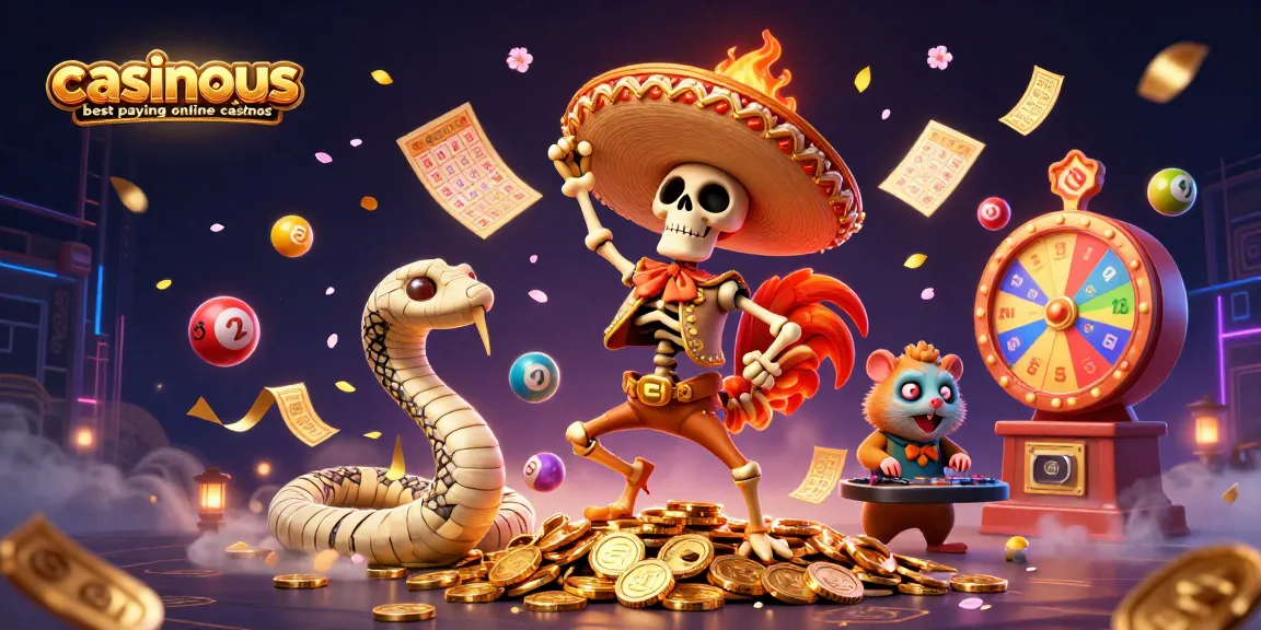 Experience the excitement at casinous.com best paying online casinos with vibrant gaming characters and elements.
